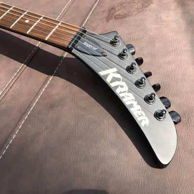 Kramer Imperial Matte Black Explorer Electric Guitar & DiMarzio Strap image 7