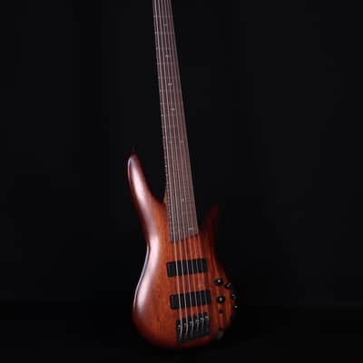 Ibanez SR506AMHL 6-String Bass, Mahogany Brown Burst Low Gloss image 8