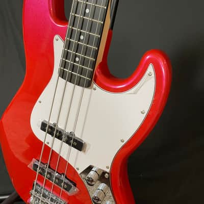 Harley Benton JB-20 CAR 2025 Candy Apple Red 4-String Jazz Bass Style image 4
