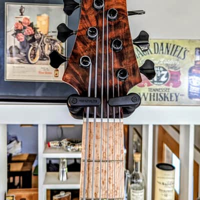 F Bass BN6 Deluxe: Walnut Top, Birdseye Maple fingerboard, 16mm spacing, Matching Ramp image 5