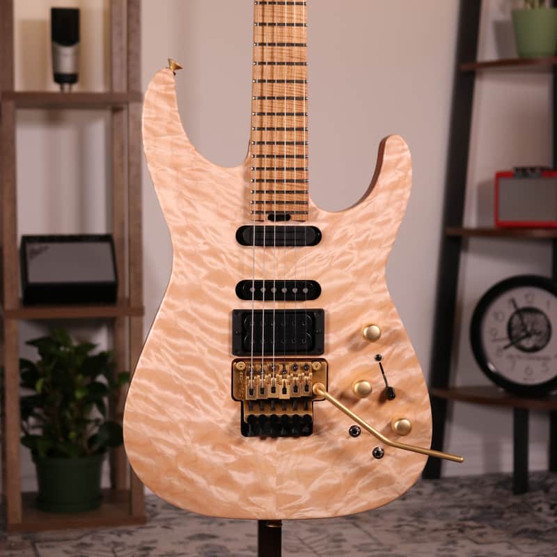 Jackson Custom Shop USA Signature Phil Collen PC1 - Caramelized Flame Maple Fingerboard, Satin Au Natural image 1