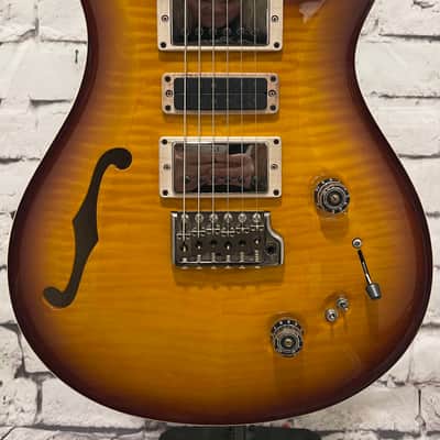 PRS Wood Library Special 22 - Ten Top Semi Hollow 2018 - Tobacco Sunburst - w/OHSC image 2