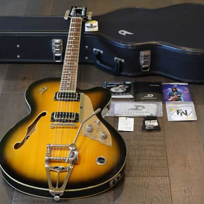 MINTY! 2014 Duesenberg Carl Carlton Signature Semi-Hollow Electric Guitar 2-Tone Sunburst + OHSC image 1