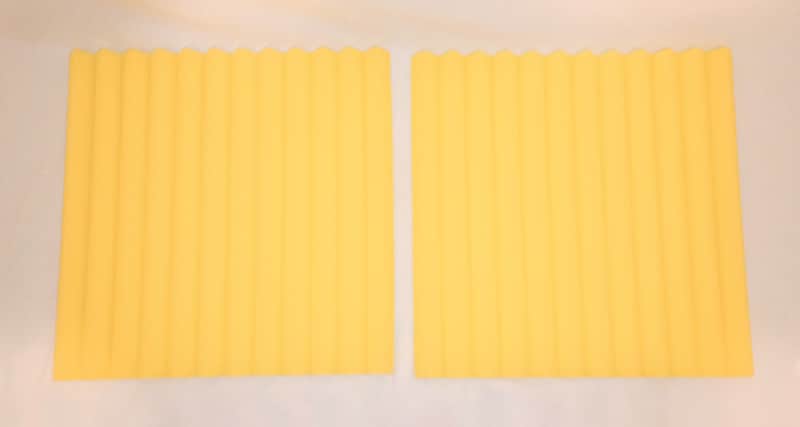 UNMARKED ALL PURPOSE FOAM MUFFLERS, CASE PADS, INSULATORS, ETC - YELLOW CAKE FOAM SECTIONS BUYER SHIPS! image 1