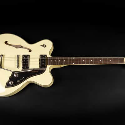 2018 Duesenberg Fullerton CC - Vintage White | German Semi-Hollow Thinline Tremolo P90 Pickup PLEK | CoA OHSC image 3