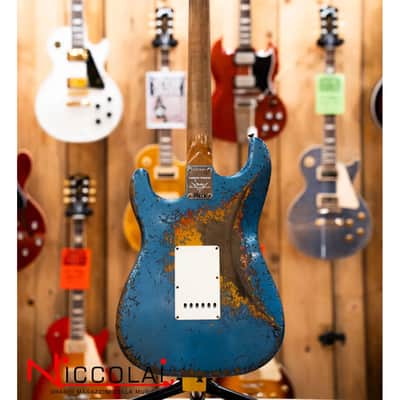 Fender Custom Limited Edition Roasted '60s Stratocaster Super Heavy Relic Aged Lake Placid Blue 3 Color Sunburst image 23