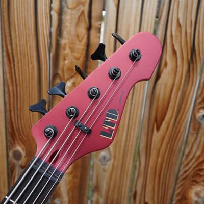 ESP LTD AP-5 - Candy Apple Red Satin 5-String Electric Bass Guitar image 5