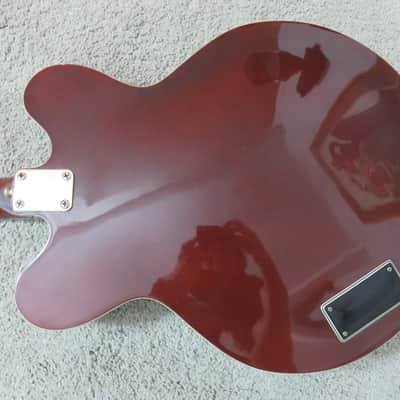 Vintage 1960s Teisco MIJ Ventura Hollow Body Electric Guitar 335 Wine Red Clean Gretsch Gibson Clone image 7