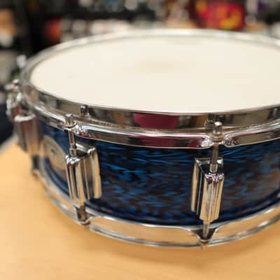1969 Rogers Dyna-Sonic Wood 5x14" Snare Drum (Blue Onyx) image 17