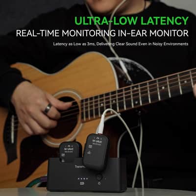 M-vave wp-12 2.4GHz Wireless in-Ear Monitor System Transmitter Receiver Auto-Pairing, 2.4G Stereo IEM System Low Latency in-Ear Guitar Studio Live Performance SWS-12 One to More (Price includes the import duty for US buyer) image 6