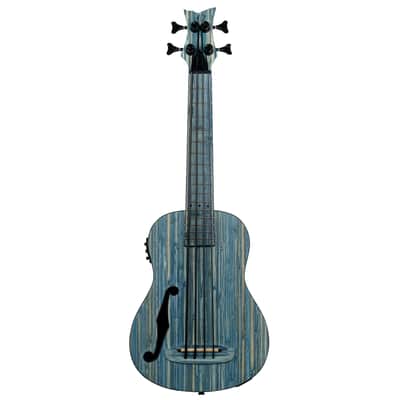 Ortega RUSWB-UB Bamboo Series Solid Bamboo Top & Neck Short Scale 4-String Acoustic-Electric Uke Bass w/Deluxe Gig Bag image 6