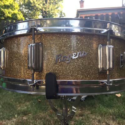 Rogers Tower 5x14" 8-Lug Wood Snare Drum with Beavertail Lugs 1960s