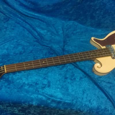 Premier Scroll Bass 1960's Orange Sparkle Binding DeArmond P'up Univox Made NYC *RARE* MAKE OFFER image 6