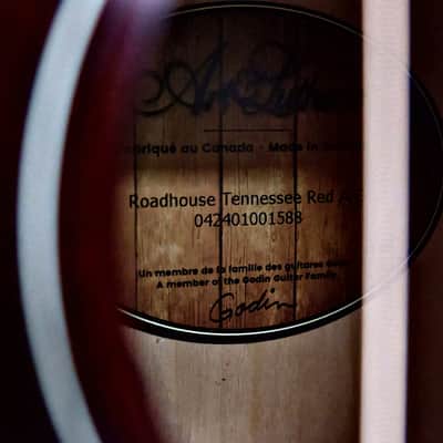 Art&Lutherie Roadhouse Parlor Guitar - Tennessee Red A/E image 9