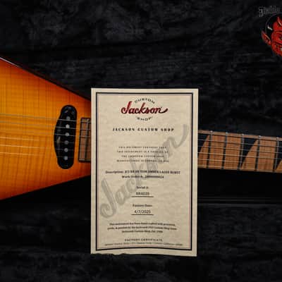 Jackson USA Custom Shop RR1 HS TOM Rhoads Flame Maple Slab Top Amber Lager Burst 2025 w/OHSC image 11