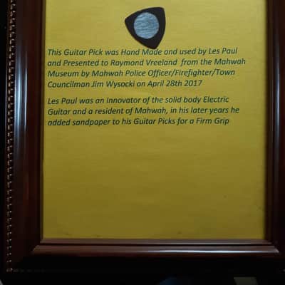 Handmade one of a kind guitar pick made and used by Les Paul The Godfather of the electric guitar image 1