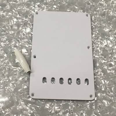 Fender USA Vintage NOS White No Relic Tremolo Cover Strat Back Plate Single Ply image 1