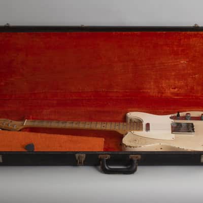 Fender Telecaster Solid Body Electric Guitar (1958), ser. #026990, black tolex hard shell case. image 10