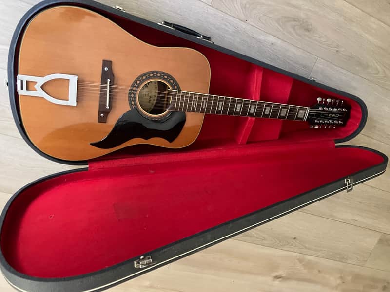 *** Vintage *** Rare *** Eko Ranger XII 12 String *** Pro set up *** Original Hard Case image 1