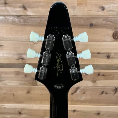 Epiphone Jimi Hendrix "Love Drops" Flying V Electric Guitar - Ebony image 6