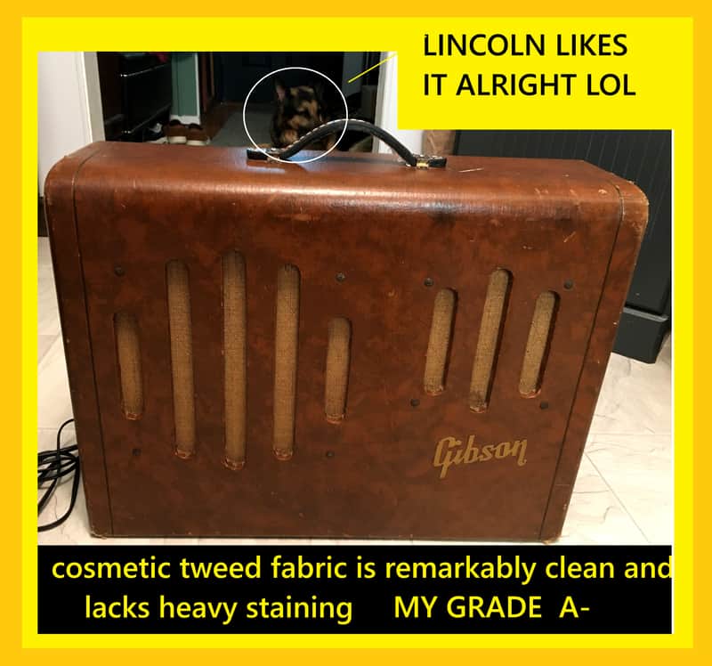 GIBSON GUITAR AMPLIFIER GA-50T SERVICED ORIGINAL PARTS FIRST MADE 1948 COSMETIC SHAPE A- GREAT SOUNDING HIGHLY DESIRABLE IN THIS CONDITION image 1