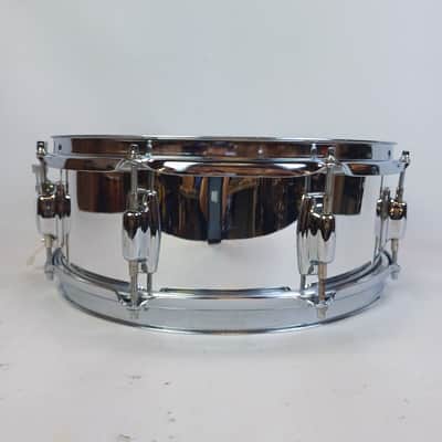 Ludwig Rocker 8Lug Snare Drum#6202064 5x14"Vintage Chrome Over Wood 5Ply Black/W image 6