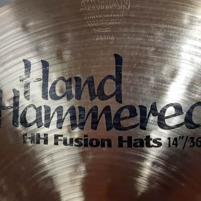Sabian 14" HH Hand Hammered Fusion Hi-Hat Cymbals (Pair) 1992 - 2015 - Natural image 5
