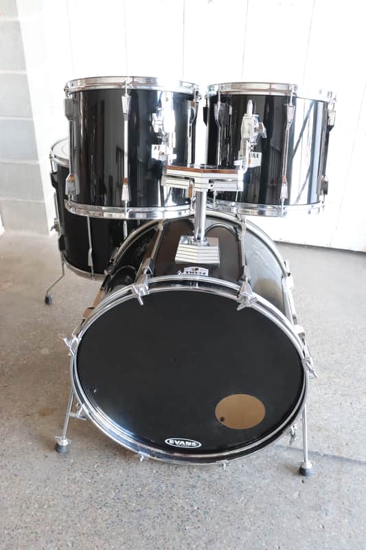 Tama RockStar DX 4pc Drum Kit Set 22/16/13/12" Black MIJ image 1