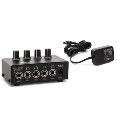 FocusProAudio Compact 4-Channel Stereo Headphone Amplifier with DC 12V Power Adapter image 6