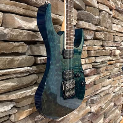 Ibanez USRG30-TG USA Custom RG - Transparent Blue w/ Non-Original Gig Bag image 5