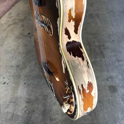 Kay Howlin’ Wolf K162 1950s Sunburst Electric Bass Owned by Payam Doostzadeh of Young The Giant image 7