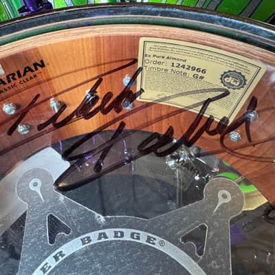 Rikki Rockett's Poison 2022 Stadium Tour DW 6-Piece Drum Set, Green/Silver Sparkle Flame. SIGNED! image 20