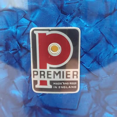 Premier 20,12,16" Blue Pearl Drum Set 3Ply Birch+Die-Cast-Rims Vintage 60s#54 UK image 9