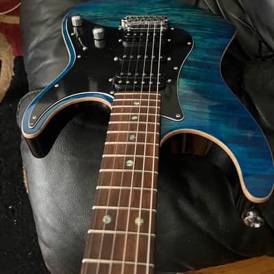 Suhr Standard Waterfall Burl Aqua Blue image 13