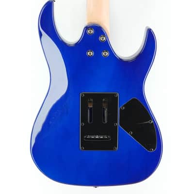 Ibanez GRX70QALTBB Left Handed Transparent Blue Burst image 8