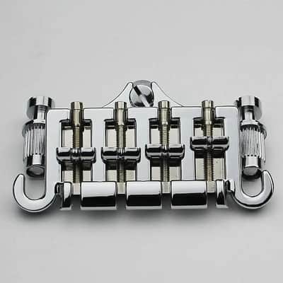 Chrome 3 Point 4 String Bass Bridge For EB-3 / Thunderbird / EB-0 image 3