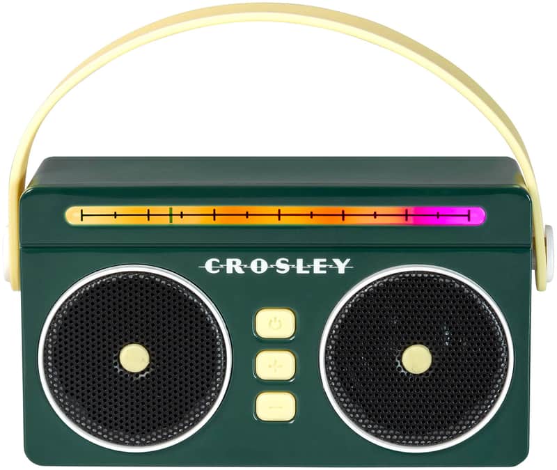Crosley CR3050A-JU Mini Boombox Retro Portable Bluetooth Speaker, Juniper image 1