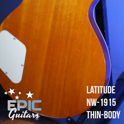Latitude NW-1915 Les Paul Style Thinbody Guitar 2022 Tobacco Burst image 11