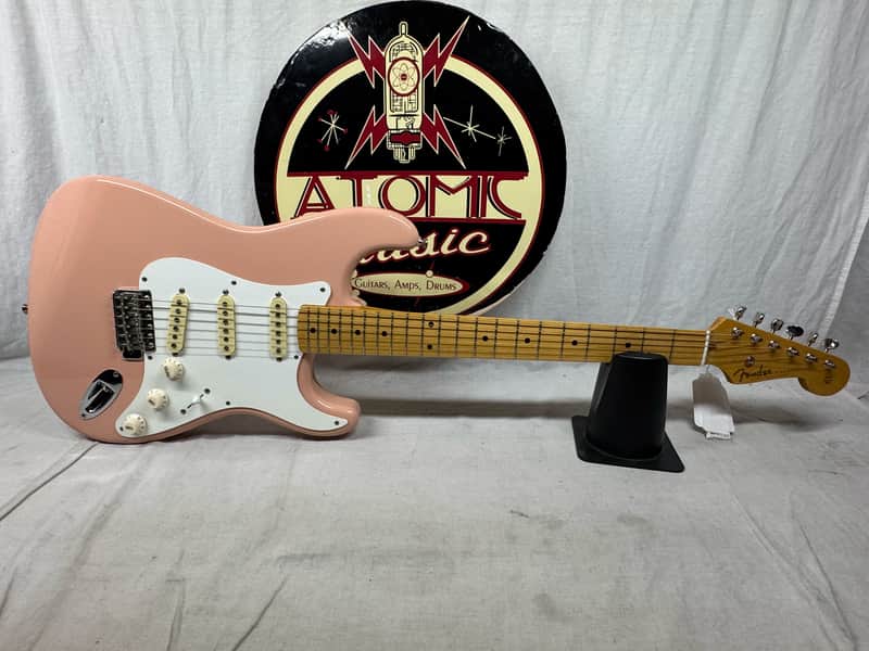 Fender ST-54 st54 1954 Reissue Stratocaster Guitar - MIJ Made In Japan 1996 - 1997 - Shell Pink / Maple neck image 1