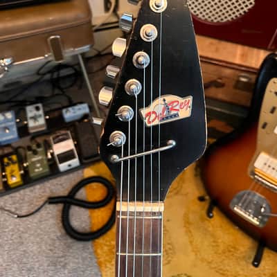 Rare 1960's Teisco Del Rey EV-1 Phantom Guitar Black image 2