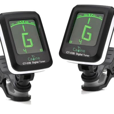 Caline CT-03B X 2 Guitar Clip-On Tuners Electronic with Digital LCD display, Black image 2