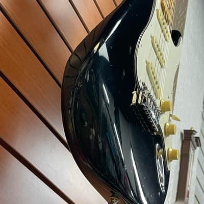Squier Standard Stratocaster with Maple Fretboard in Black 1993 Made in Mexico image 9