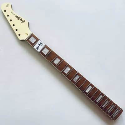 White Harley Benton Guitar Strat Style Maple Neck, Rosewood 22 Frets Fingerboard image 16