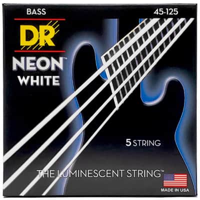 NWB5-45 Hi Def Neon White Medium 45-125 DR Strings image 2