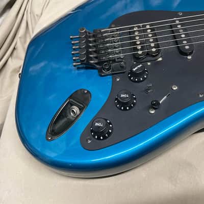 Kramer USA Pacer Deluxe Guitar R2 nut 1980s Blue image 6