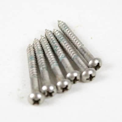 1960s-1970s Vintage Fender Stratocaster CBS-Era Strat Tremolo Bridge Screws Set of 5 USA