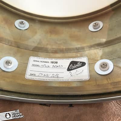 Oriollo 6.5 x14" Spun Brass "Flame Finished" Snare Drum * Very Good Condition* image 7
