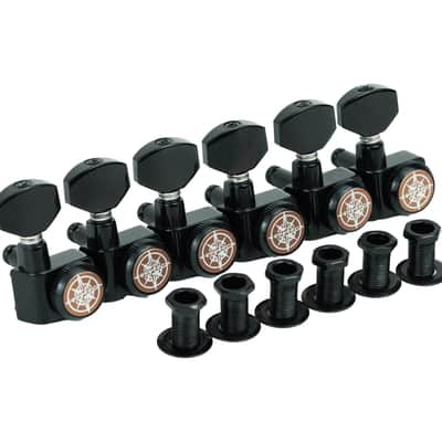 Guyker 6 In-line Guitar Locking Tuners – 1:18 Locking Tuning Key Pegs Tuners – Black image 2