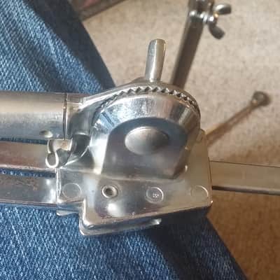 Vintage WFL FLAT BASE ATLAS SNARE STAND 1ST GEN CONCERT Riveted Rubber Feet 50s 60s LUDWIG image 19