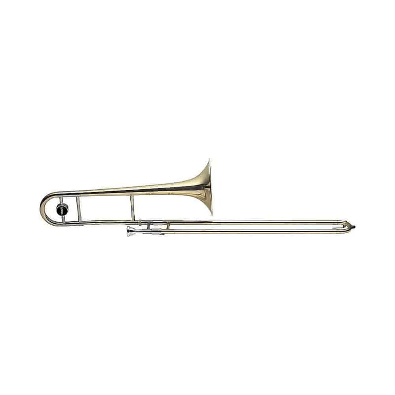 Stagg WS-TB245 Brass Body Bb Tenor Slide Trombone w/Soft Case & Mouthpiece Silver Plated image 1